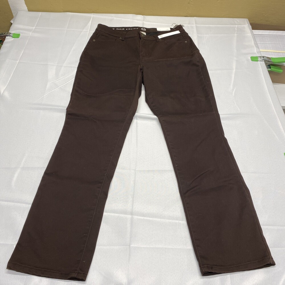 NWT Dressbarn Women's 10 Classic Fit Straight Brown Pants! Brand New with Tags